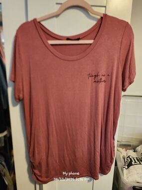 Women's Scoop Neck Short Sleeve Tee - Dusty Rose